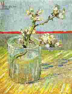 Vincent Van Gogh Blooming Almond Stem in a Glass oil painting picture